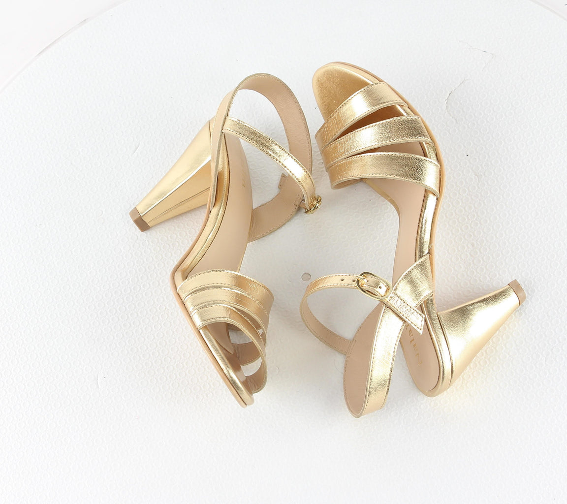 Sandales A Talon Jelena - Gold Sandales A Talon Nalaïm