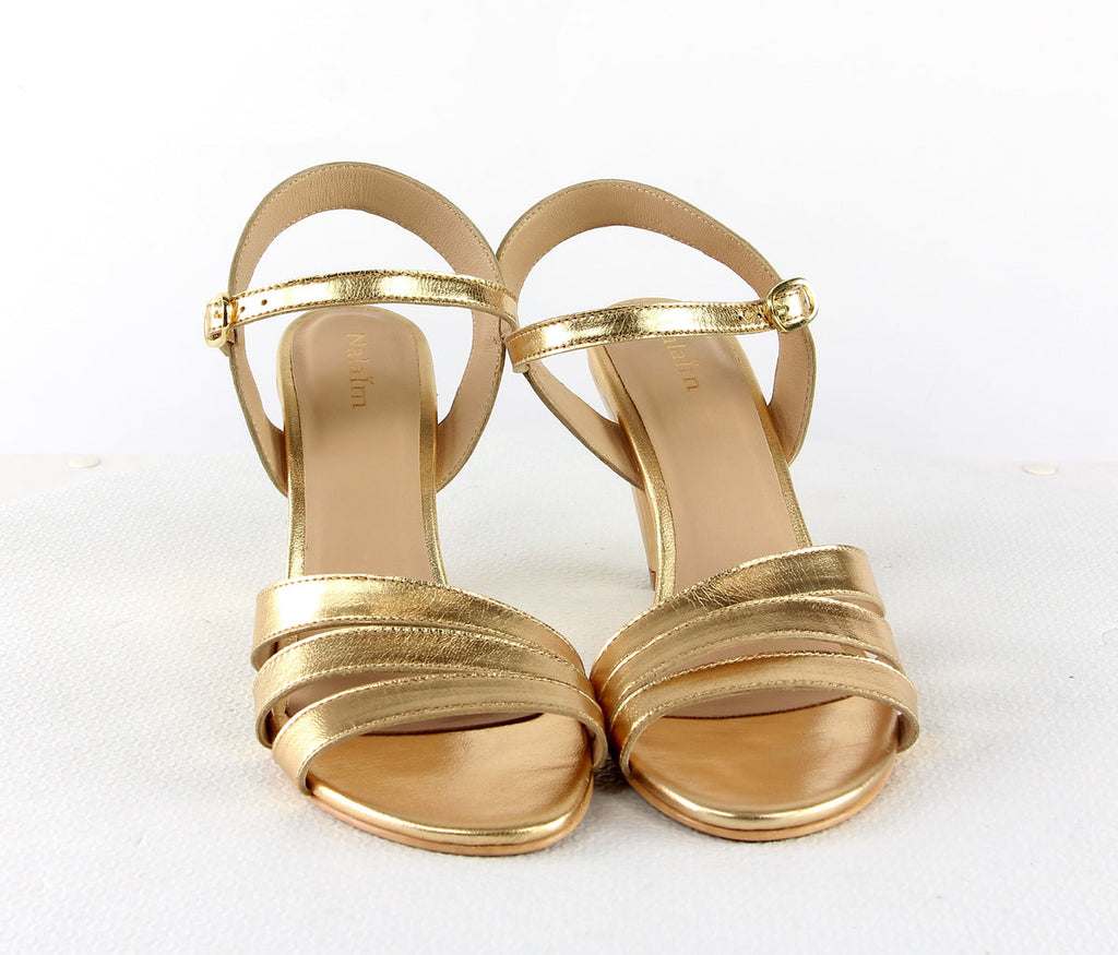 Sandales A Talon Jelena - Gold Sandales A Talon Nalaïm