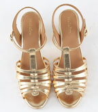 Sandales A Talon Jersey - Gold Sandales A Talon Nalaïm