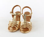 Sandales A Talon Jersey - Gold Sandales A Talon Nalaïm