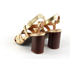 Sandales A Talon Jessy - Gold Sandales A Talon Nalaïm