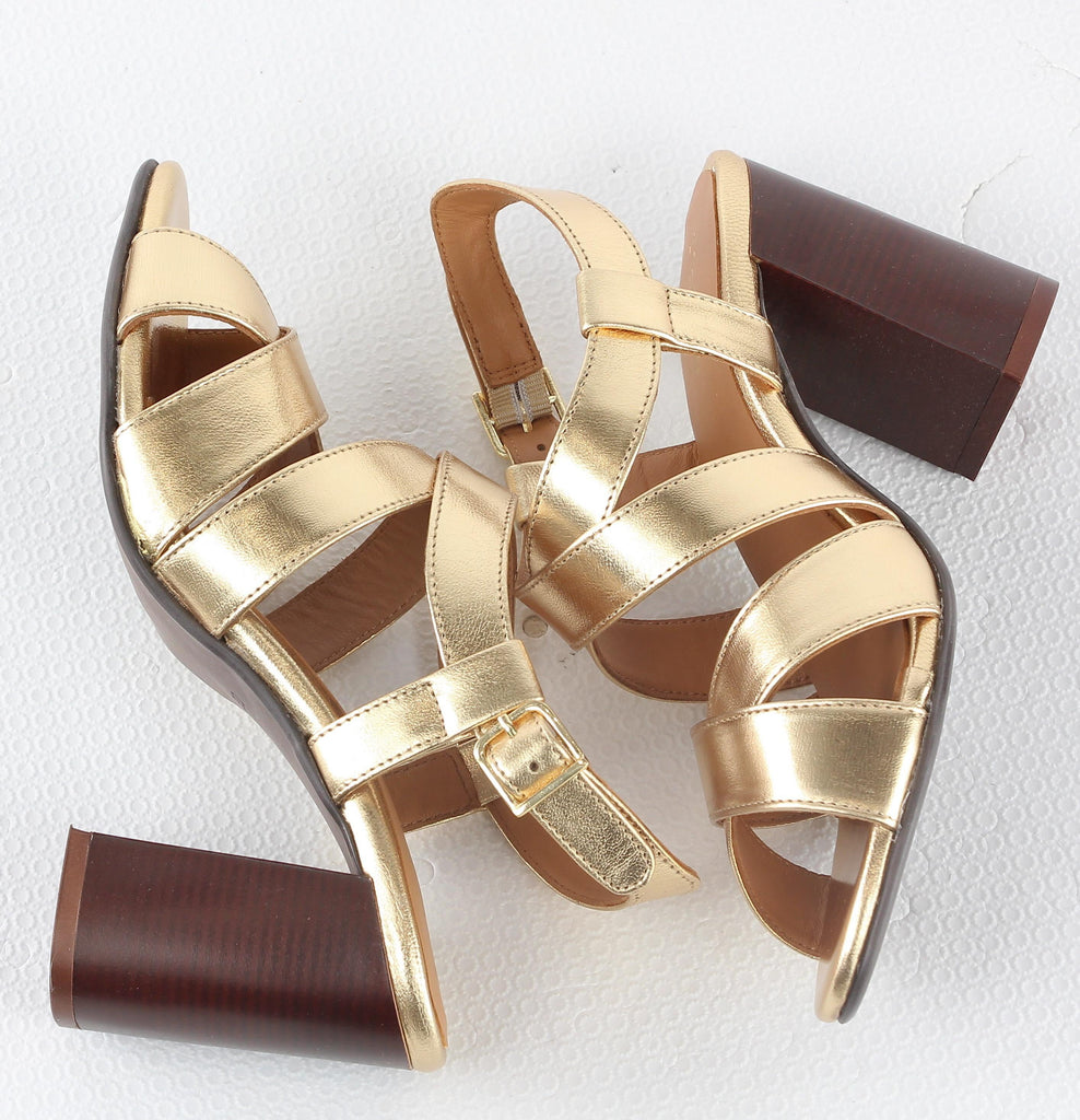 Sandales A Talon Jessy - Gold Sandales A Talon Nalaïm
