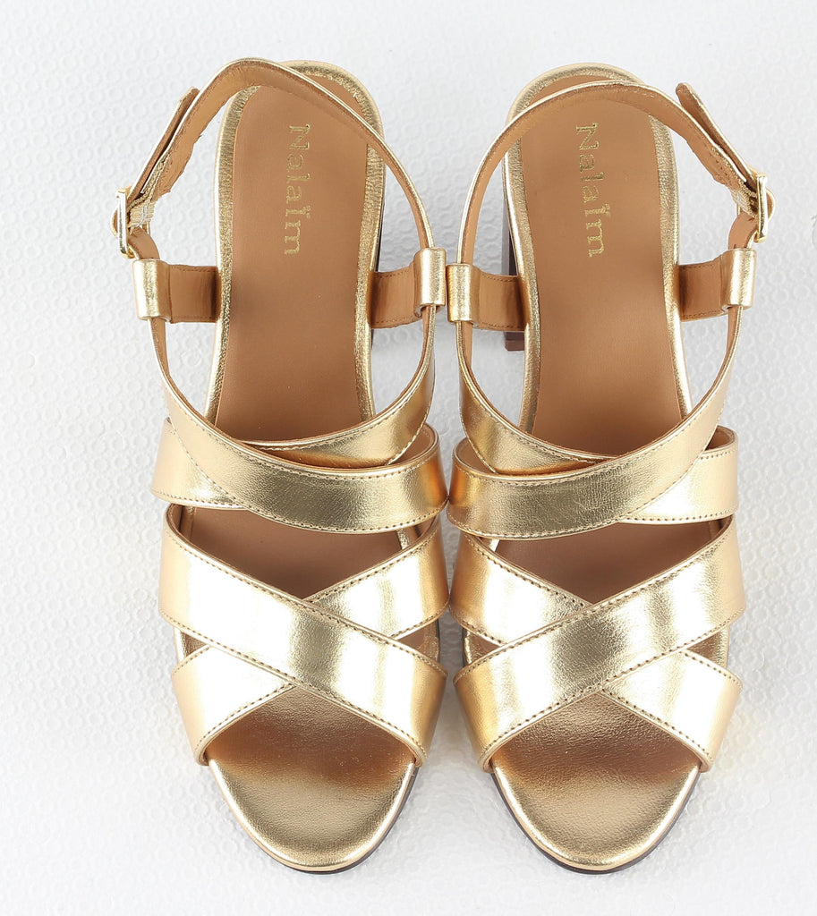 Sandales A Talon Jessy - Gold Sandales A Talon Nalaïm