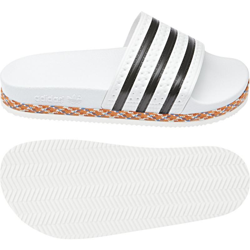 Sandales Adidas Originals Adilette New Bold - Blanc - Femme CHAUSSURE Adidas