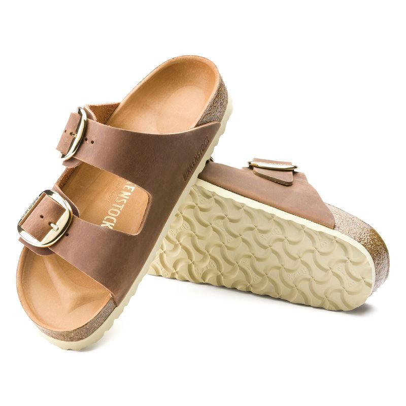 Sandales Arizona Big Buckle Cuir - Marron - Femme - Birkenstock - The Bradery