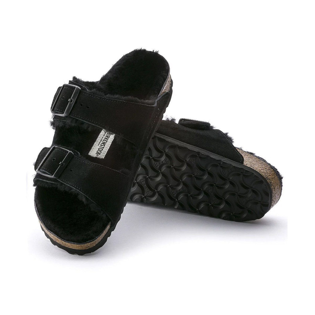 Sandales Arizona Fur Cuir Sheepskin Black - Femme - Birkenstock1 - The Bradery