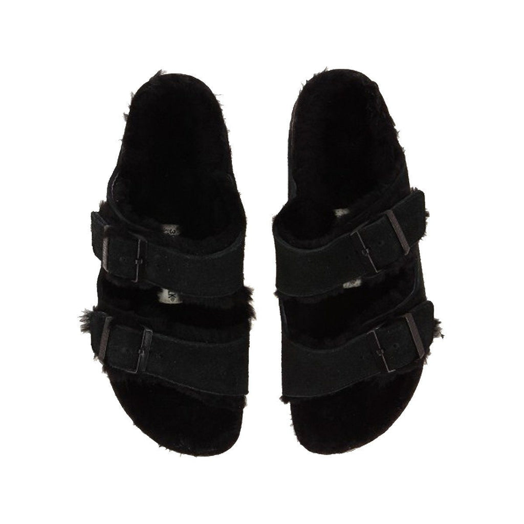 Sandales Arizona Fur Cuir Sheepskin Black - Femme - Birkenstock1 - The Bradery