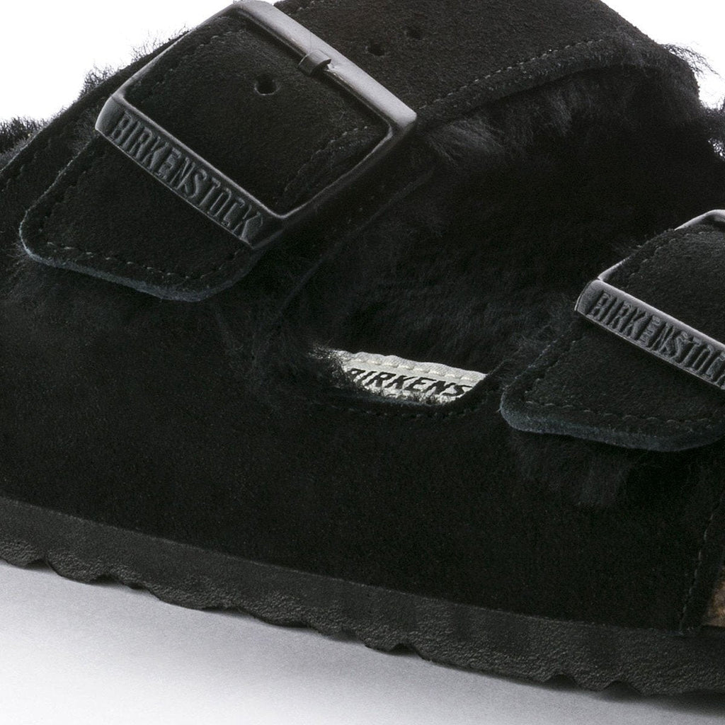 Sandales Arizona Fur Cuir Sheepskin Black - Femme - Birkenstock1 - The Bradery