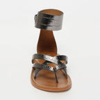 White Sun - Sandales Avec Attache Cheville Manoa - Pewter Croco - Femme