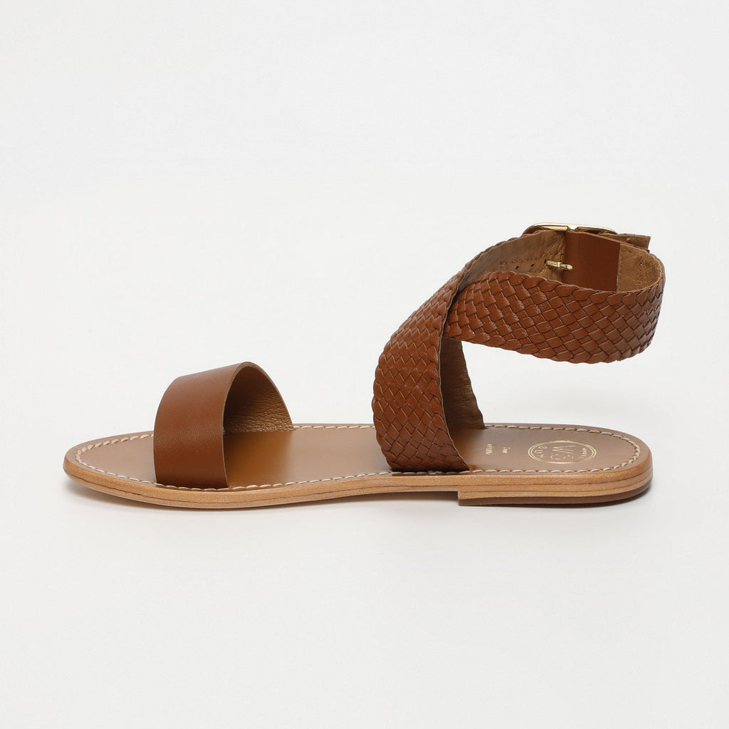 White Sun - Sandales Tinsley - Camel Goat Leather - Camel