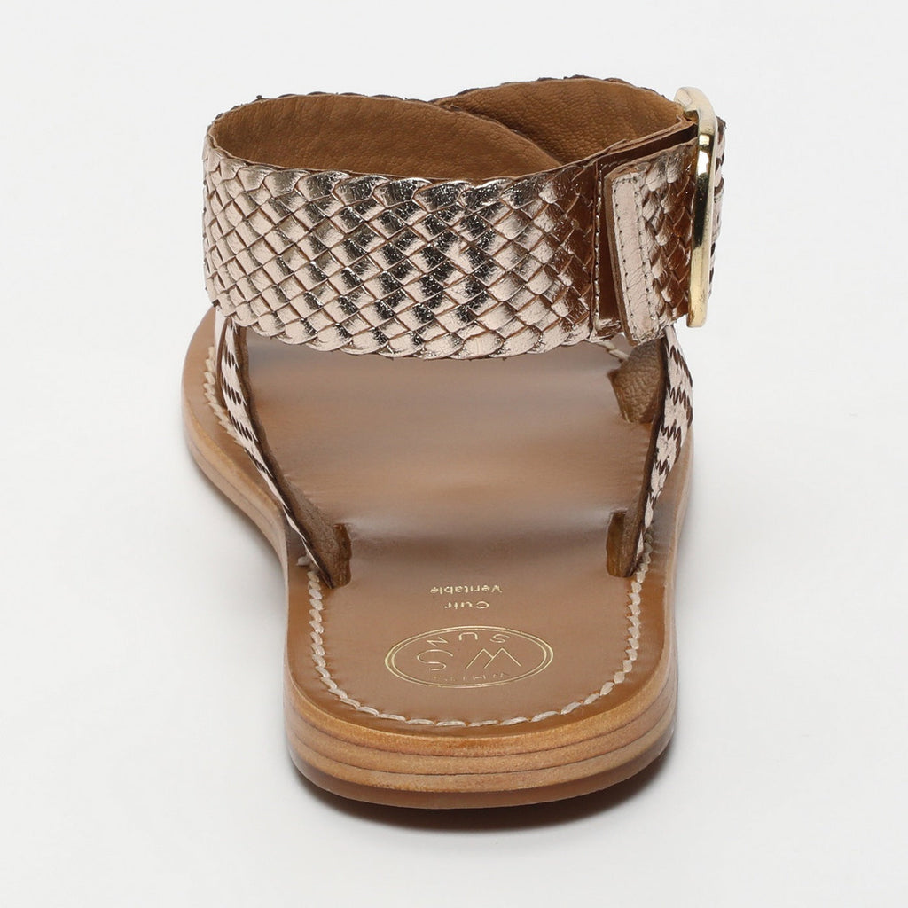White Sun - Sandales Tinsley - Gold Goat Leather - Gold