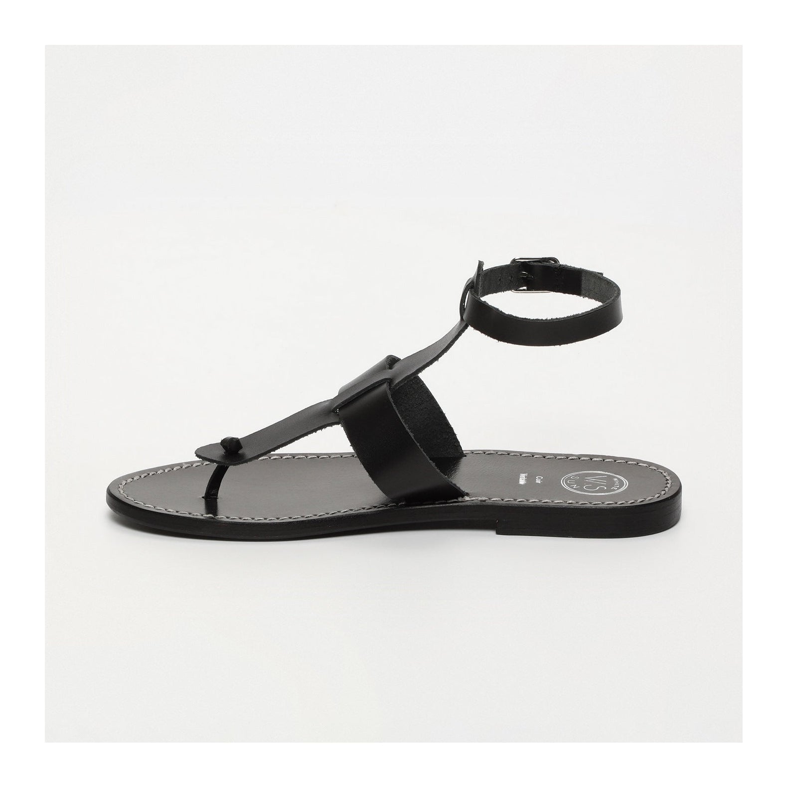 White Sun - Sandales Trisha - Black Buff - Black
