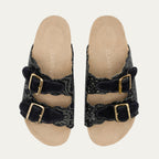 Sandales Cuir Nappa Noir Odette Bandana