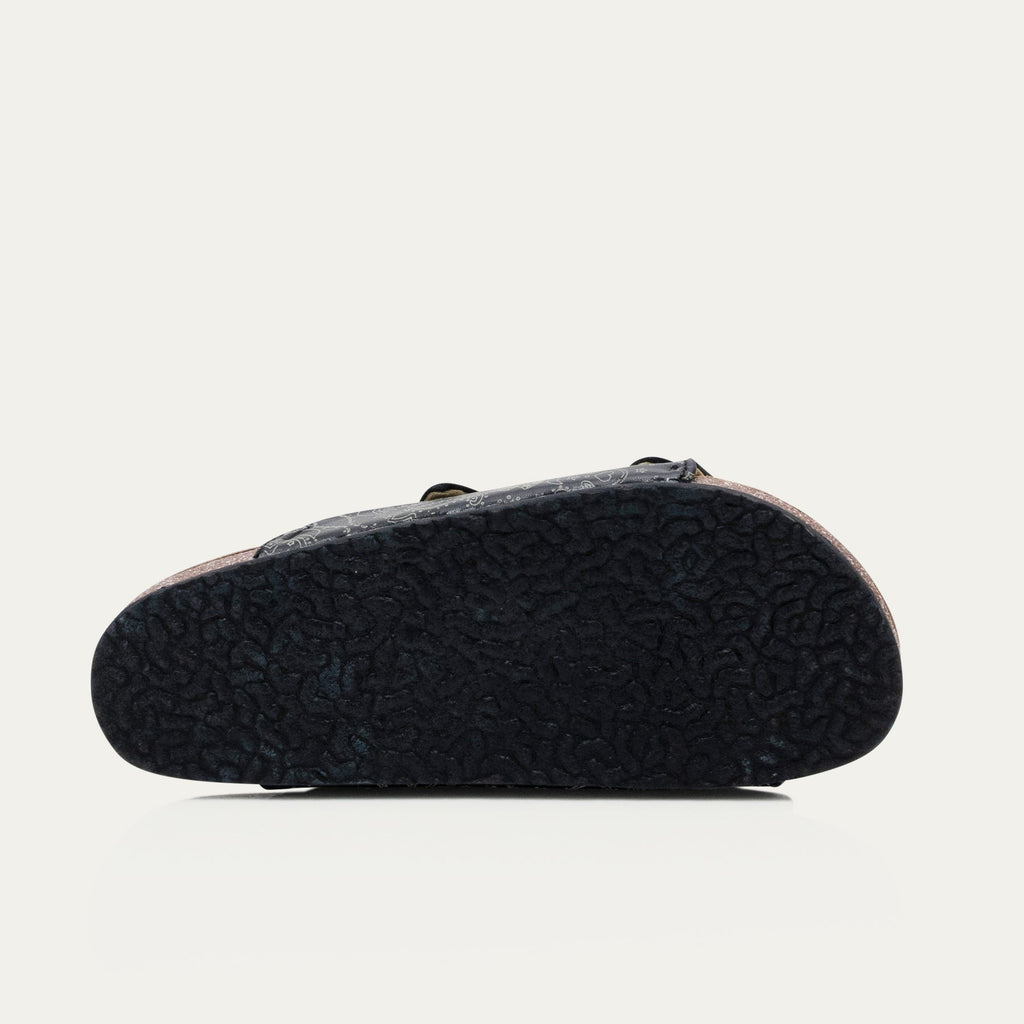 Sandales Cuir Nappa Noir Odette Bandana