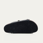 Sandales Cuir Nappa Noir Odette Bandana