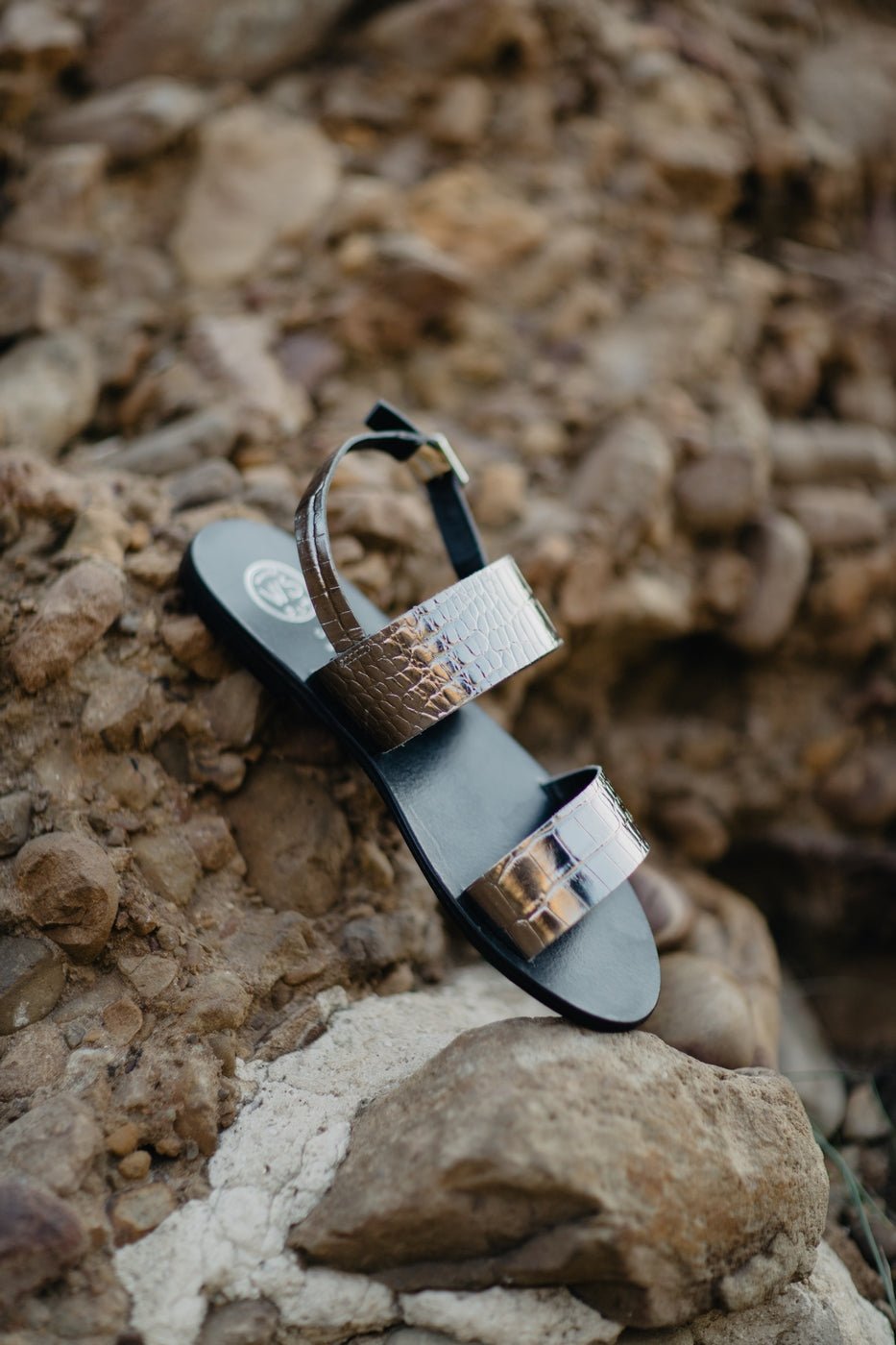 White Sun - Sandales Diletta - Pewter Croco - Femme