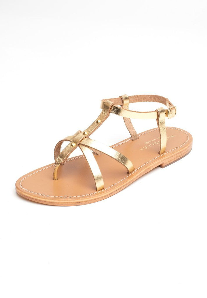 Sandales Entre-Doigts Diagonal - Dark Gold - Les Bagatelles - Les Bagatelles* - The Bradery