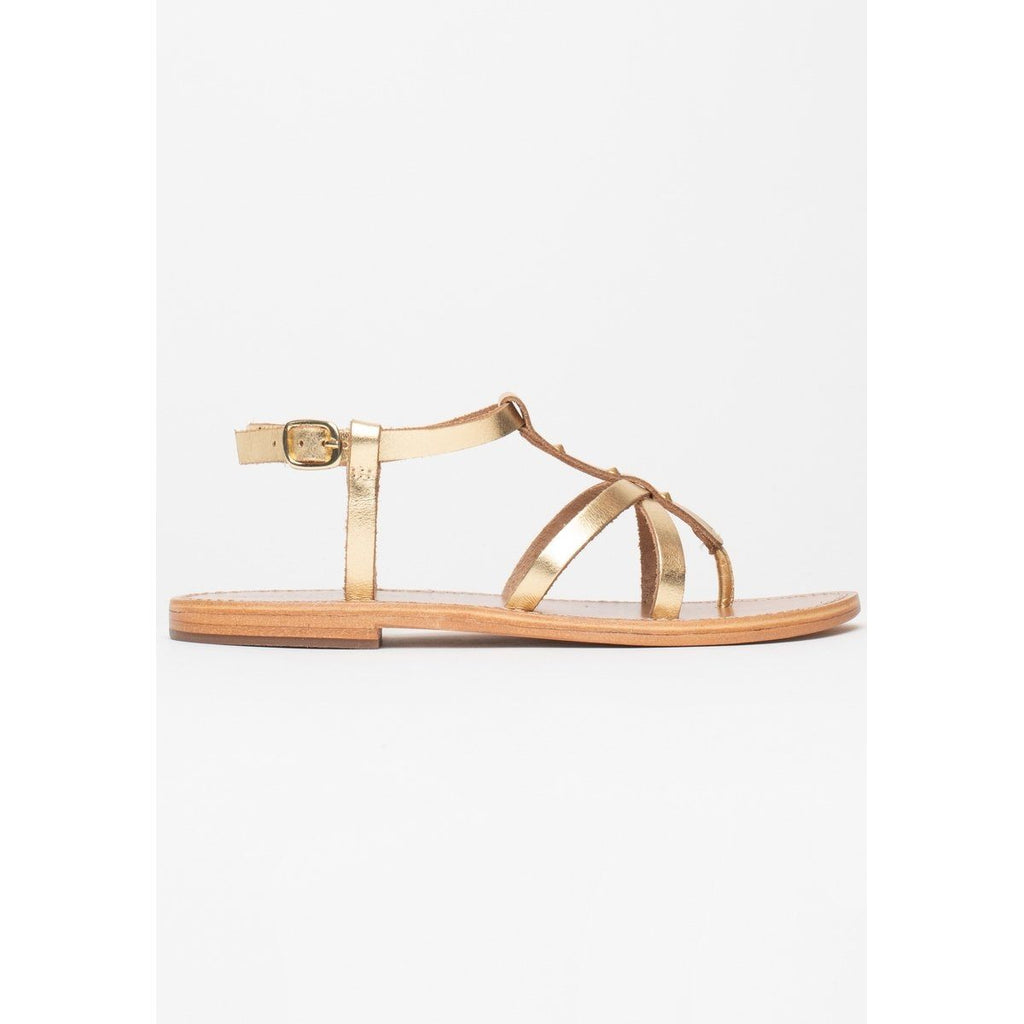 Sandales Entre-Doigts Diagonal - Dark Gold - Les Bagatelles - Les Bagatelles* - The Bradery