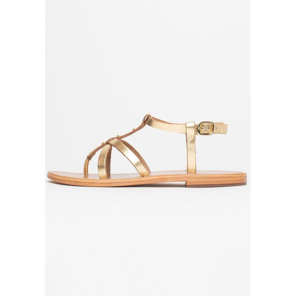 Sandales Entre-Doigts Diagonal - Dark Gold - Les Bagatelles - Les Bagatelles* - The Bradery