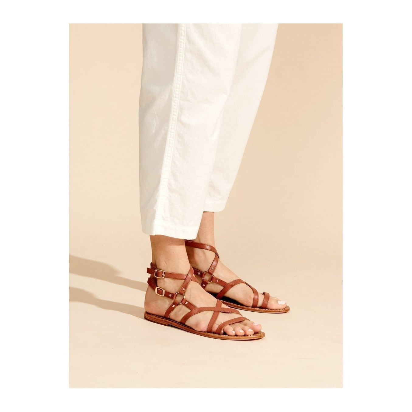 White Sun - Sandales Claudina - Marron Buff - Marron
