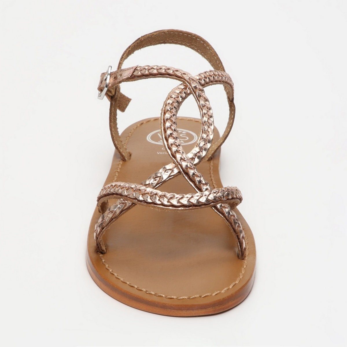 White Sun - Sandales Juno - Rosegold Buff (Tresse 3B) - Rosegold