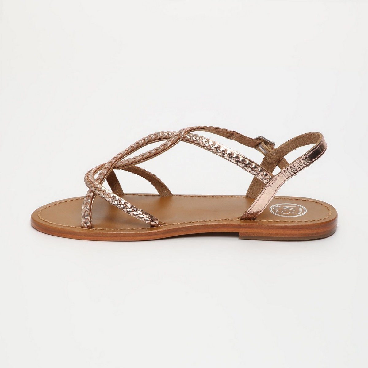 White Sun - Sandales Juno - Rosegold Buff (Tresse 3B) - Rosegold