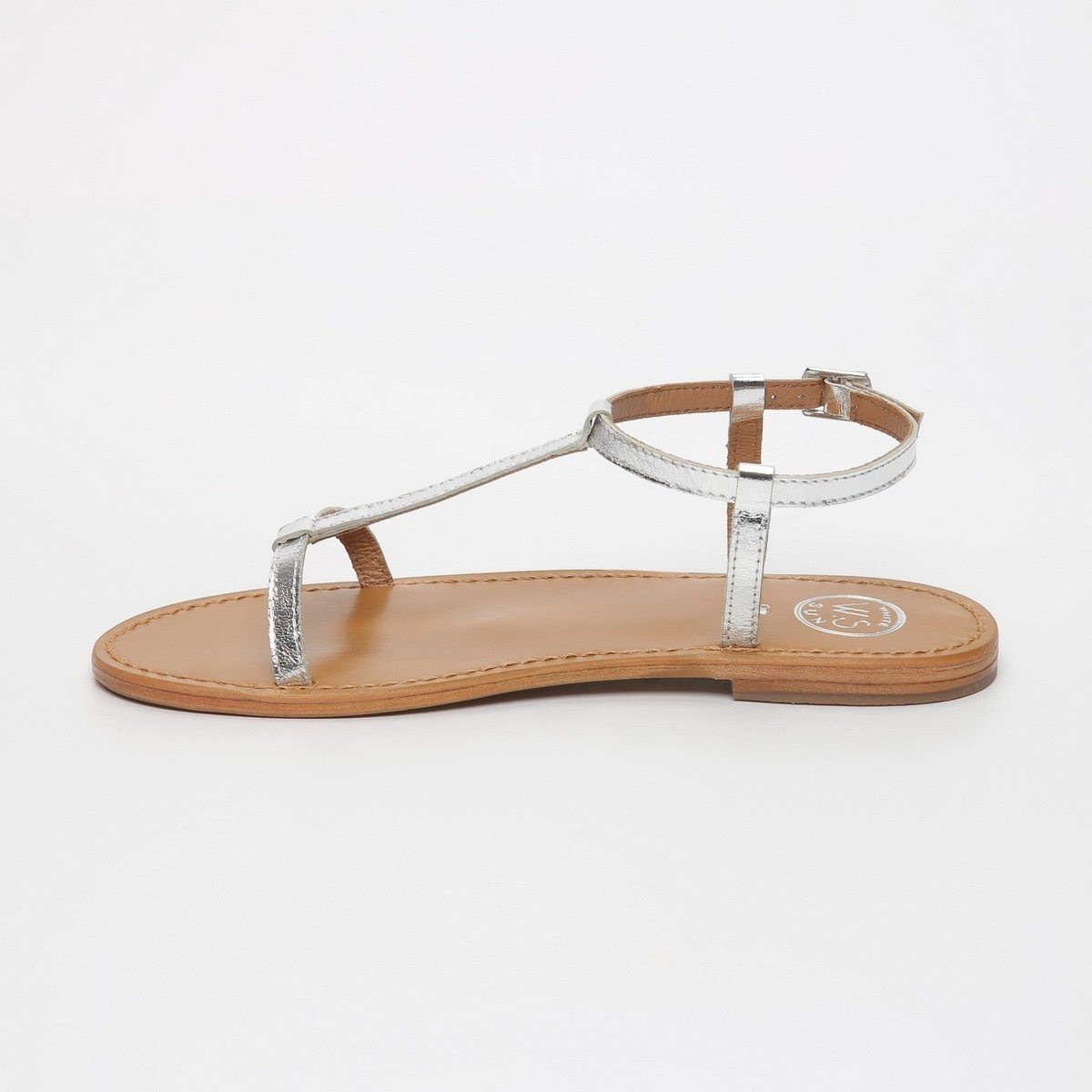 White Sun - Sandales Lagorn - Silver Goat Leather - Silver