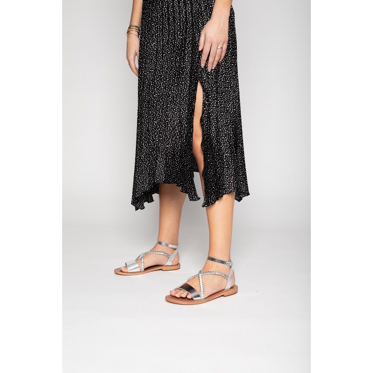 White Sun - Sandales Leandra - Buff Silver - Silver