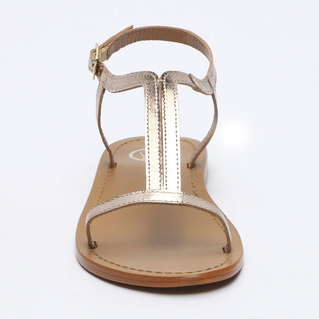 White Sun - Sandales Miramar - Cow Gold - Gold