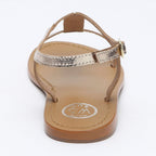 White Sun - Sandales Miramar - Cow Gold - Gold
