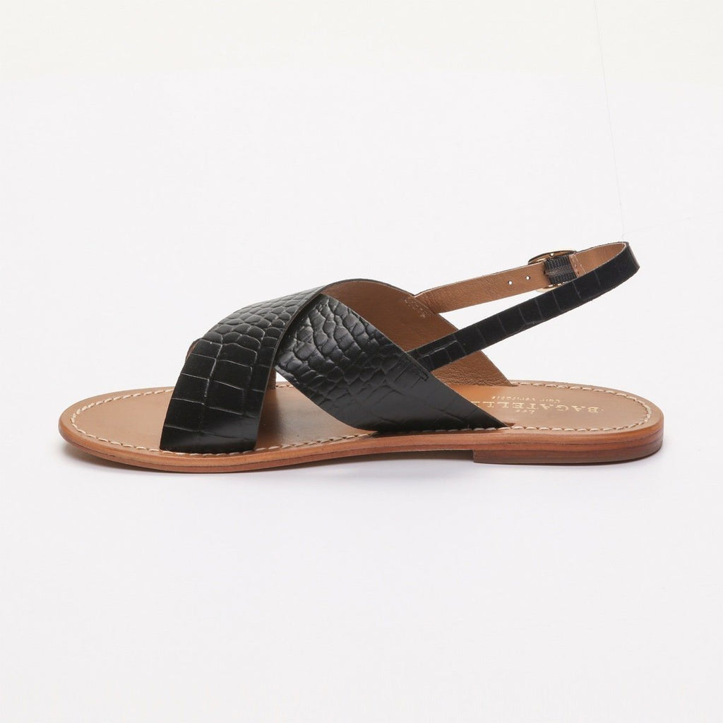 Sandales Essentielles Sibella - Black Croco Sandales Essentielles Les Bagatelles