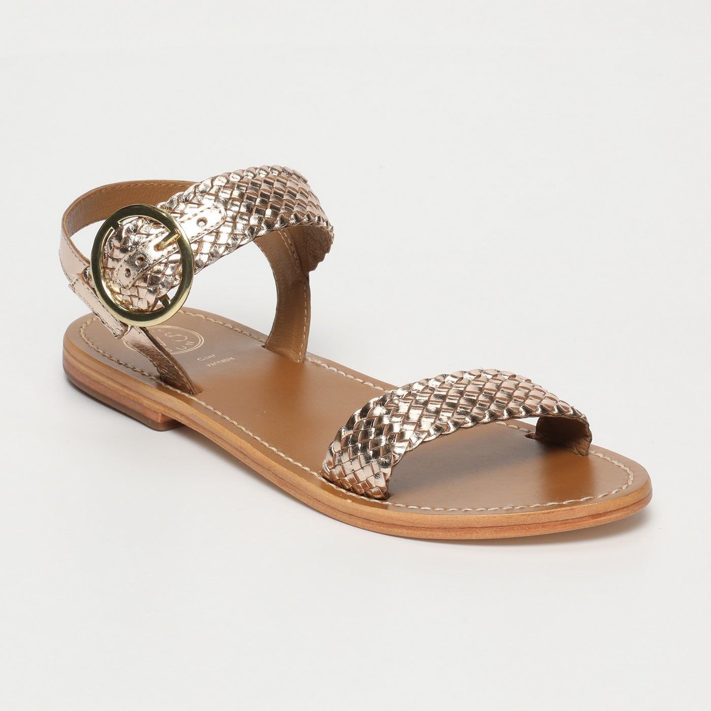 White Sun - Sandales Tiffany - Gold Goat Leather - Doré
