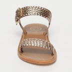 White Sun - Sandales Tiffany - Gold Goat Leather - Doré