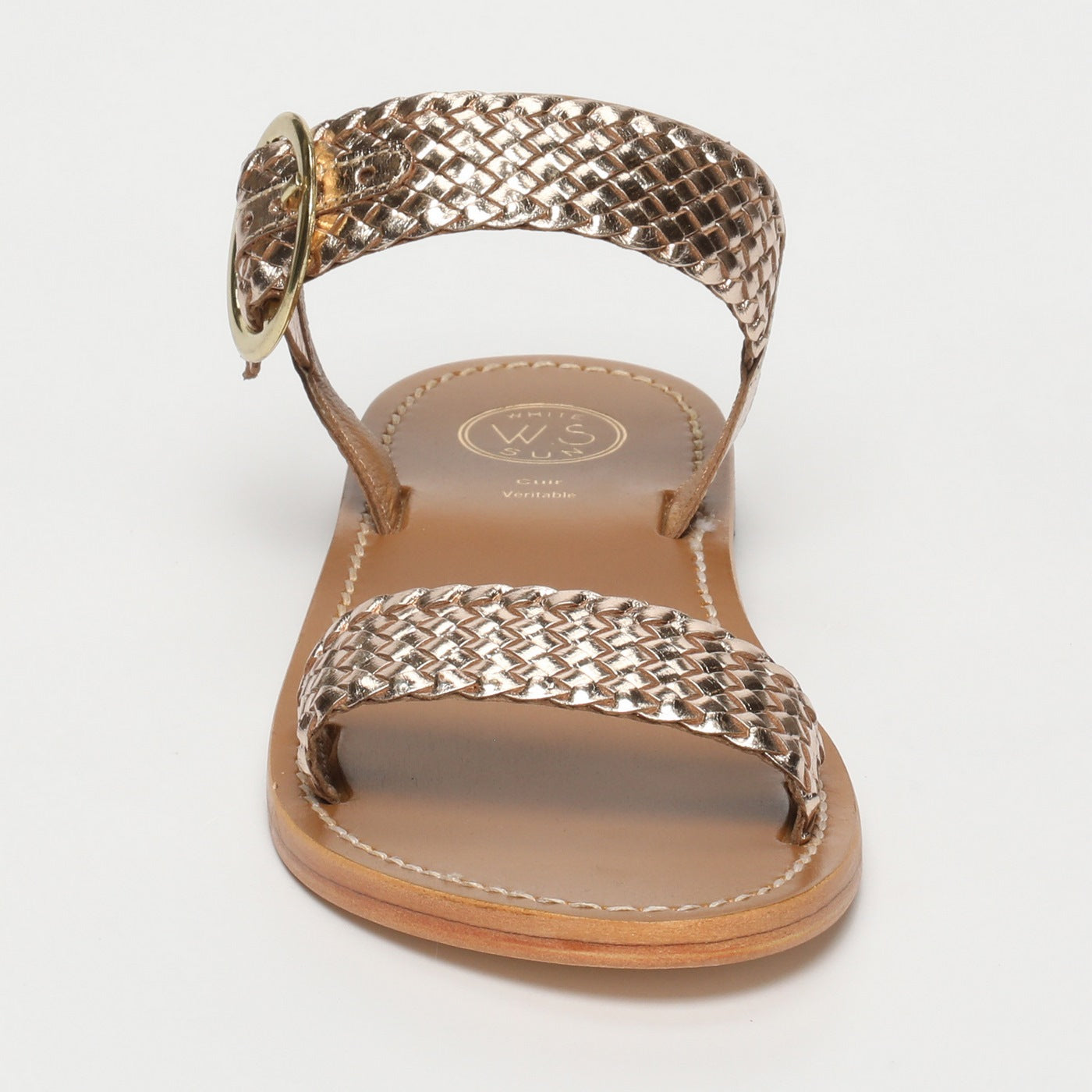 White Sun - Sandales Tiffany - Gold Goat Leather - Doré