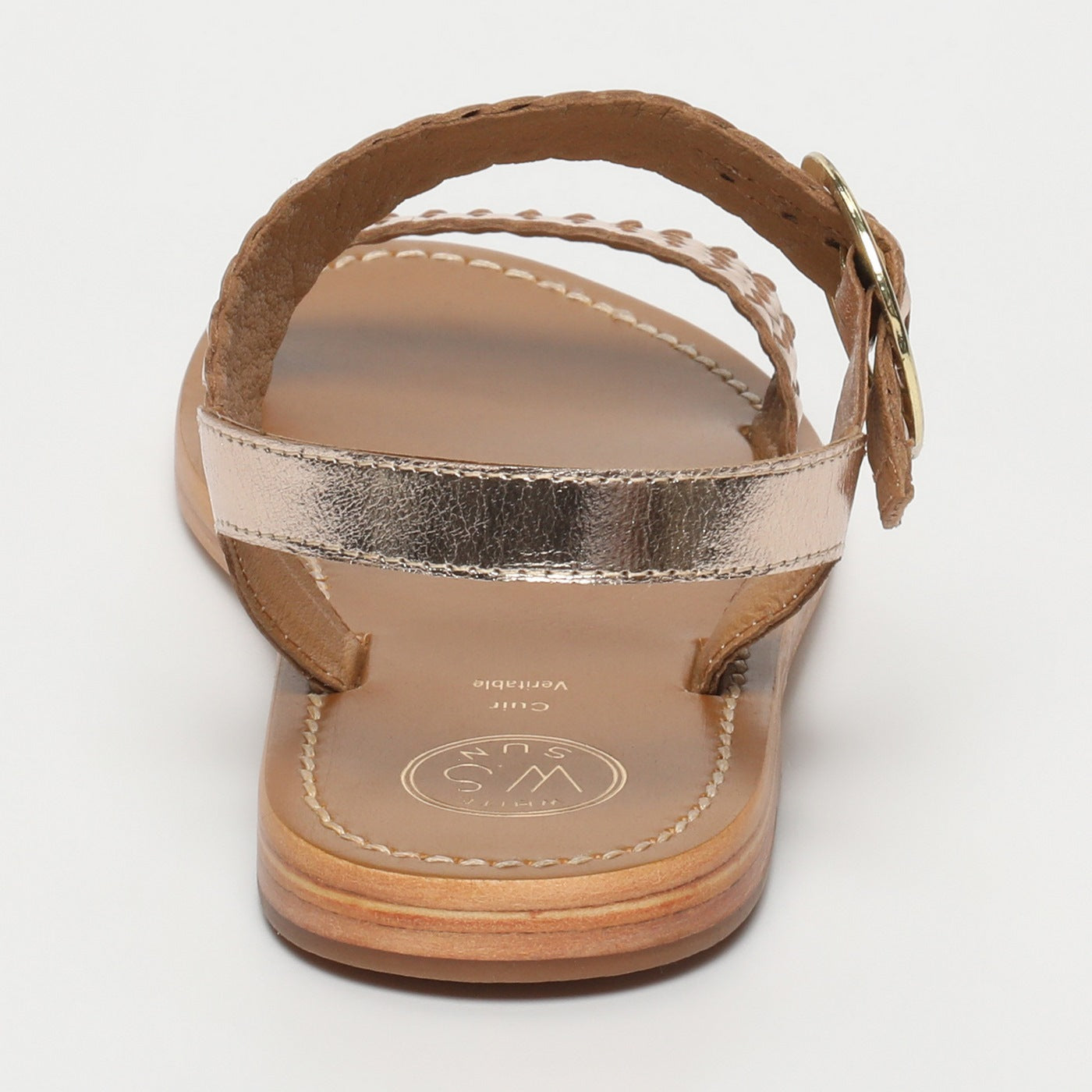 White Sun - Sandales Tiffany - Gold Goat Leather - Doré