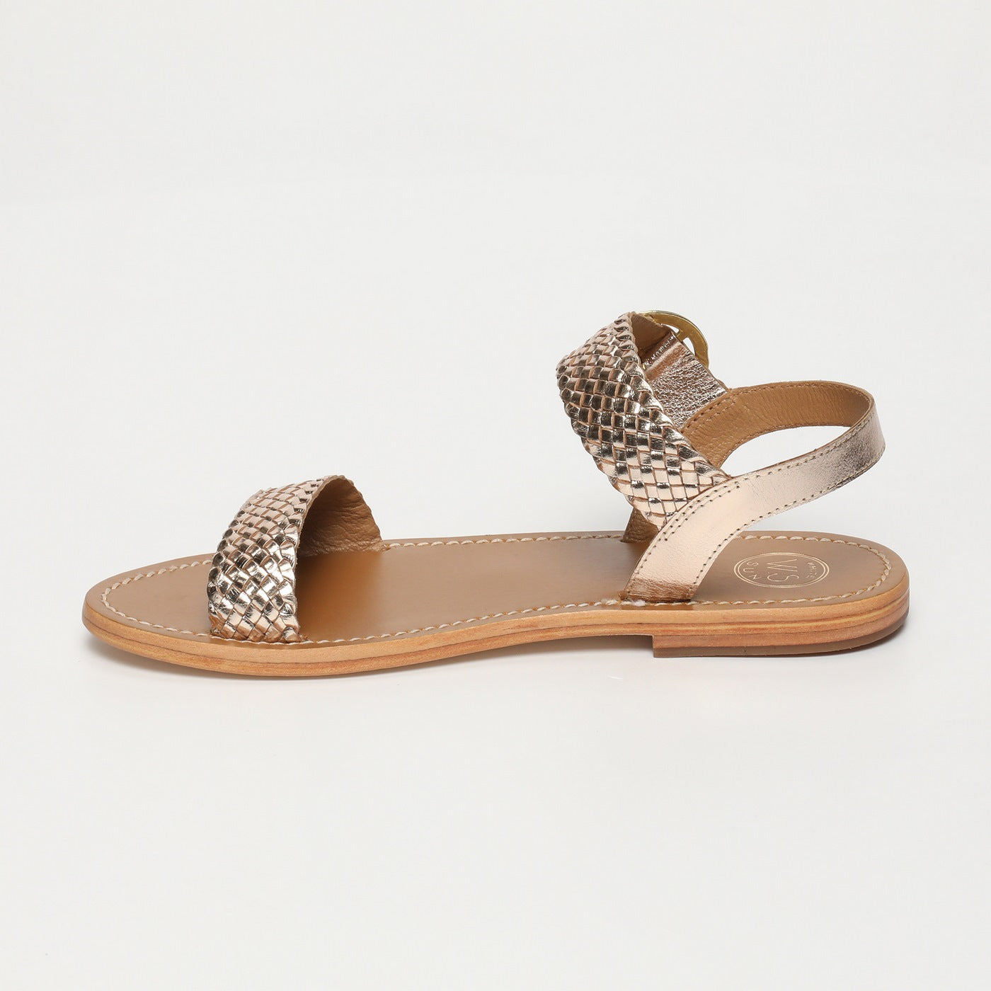 White Sun - Sandales Tiffany - Gold Goat Leather - Doré