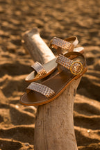 White Sun - Sandales Tiffany - Gold Goat Leather - Doré