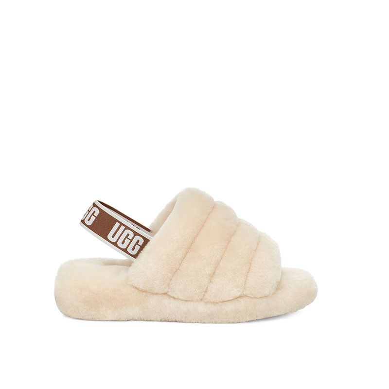 Sandales Fluff Yeah Slide - Beige - Femme - UGG - The Bradery