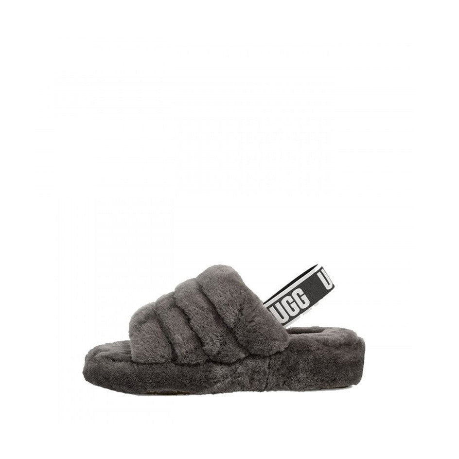 Sandales Fluff Yeah Slide - Gris - Femme - UGG - The Bradery