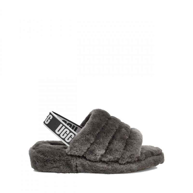 Sandales Fluff Yeah Slide - Gris - Femme - UGG - The Bradery