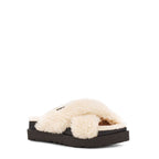 Sandales Fuzz Sugar Cross Slide - Beige - Femme - UGG - The Bradery