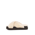 Sandales Fuzz Sugar Cross Slide - Beige - Femme - UGG - The Bradery