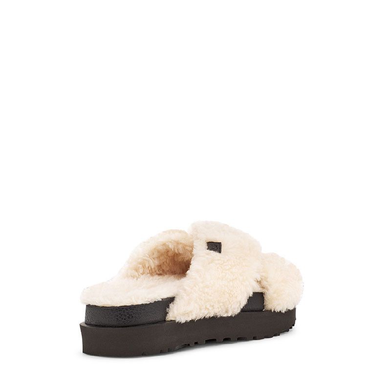Sandales Fuzz Sugar Cross Slide - Beige - Femme - UGG - The Bradery