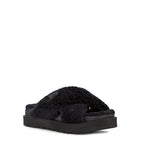 Sandales Fuzz Sugar Cross Slide - Noir - Femme - UGG - The Bradery