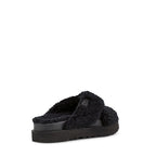 Sandales Fuzz Sugar Cross Slide - Noir - Femme - UGG - The Bradery