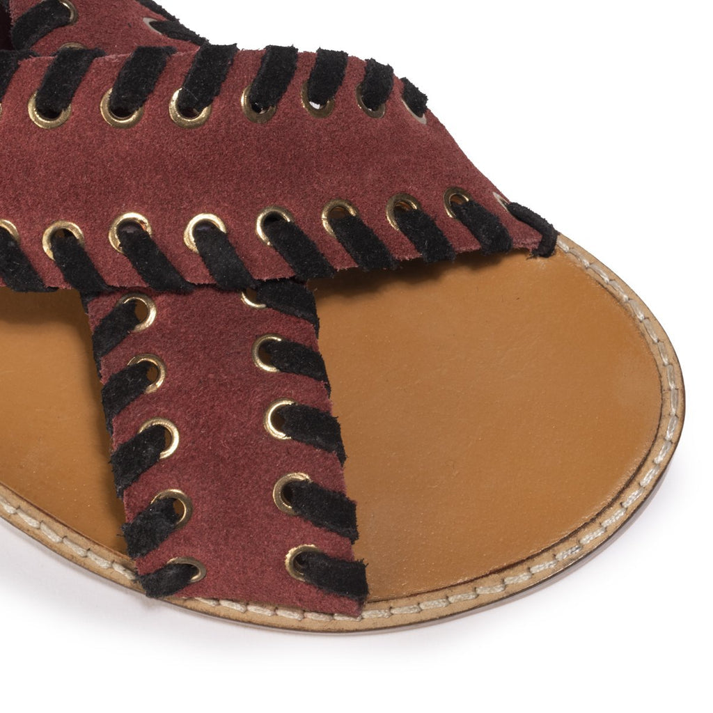Sandales Gaya Bordeaux - Couleur Pourpre - Couleur Pourpre* - The Bradery