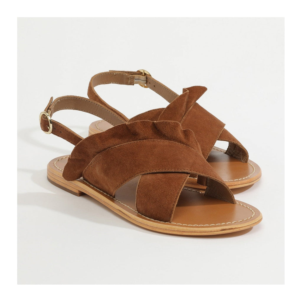 White Sun - Sandales Lilly - Suede Camel - Camel