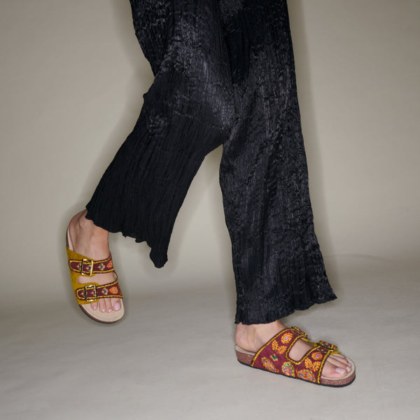 Sandales Odette Cuir Violet Cachemire