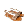 Sandales Plates Meera - Taupe - Couleur Pourpre - Couleur Pourpre* - The Bradery