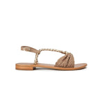 Sandales Plates Meera - Taupe - Couleur Pourpre - Couleur Pourpre* - The Bradery